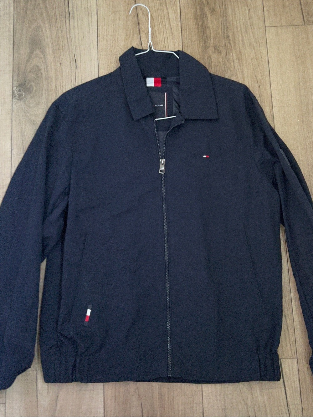 Tommy Hilfiger Navy Full-Zip Collared Sweater Jacket